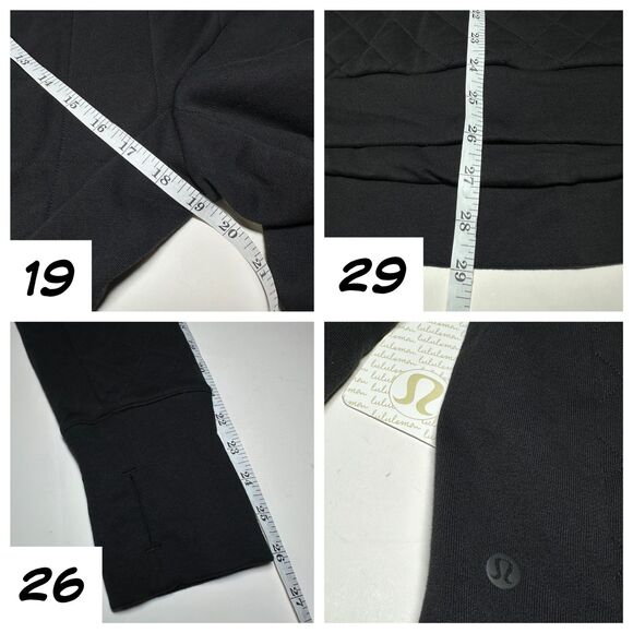 NWT Lululemon Forever Warm Quilted 1/4 Zip Pullover Sz 6 NOS 2017 BLK LW3AV2S - Picture 12 of 12